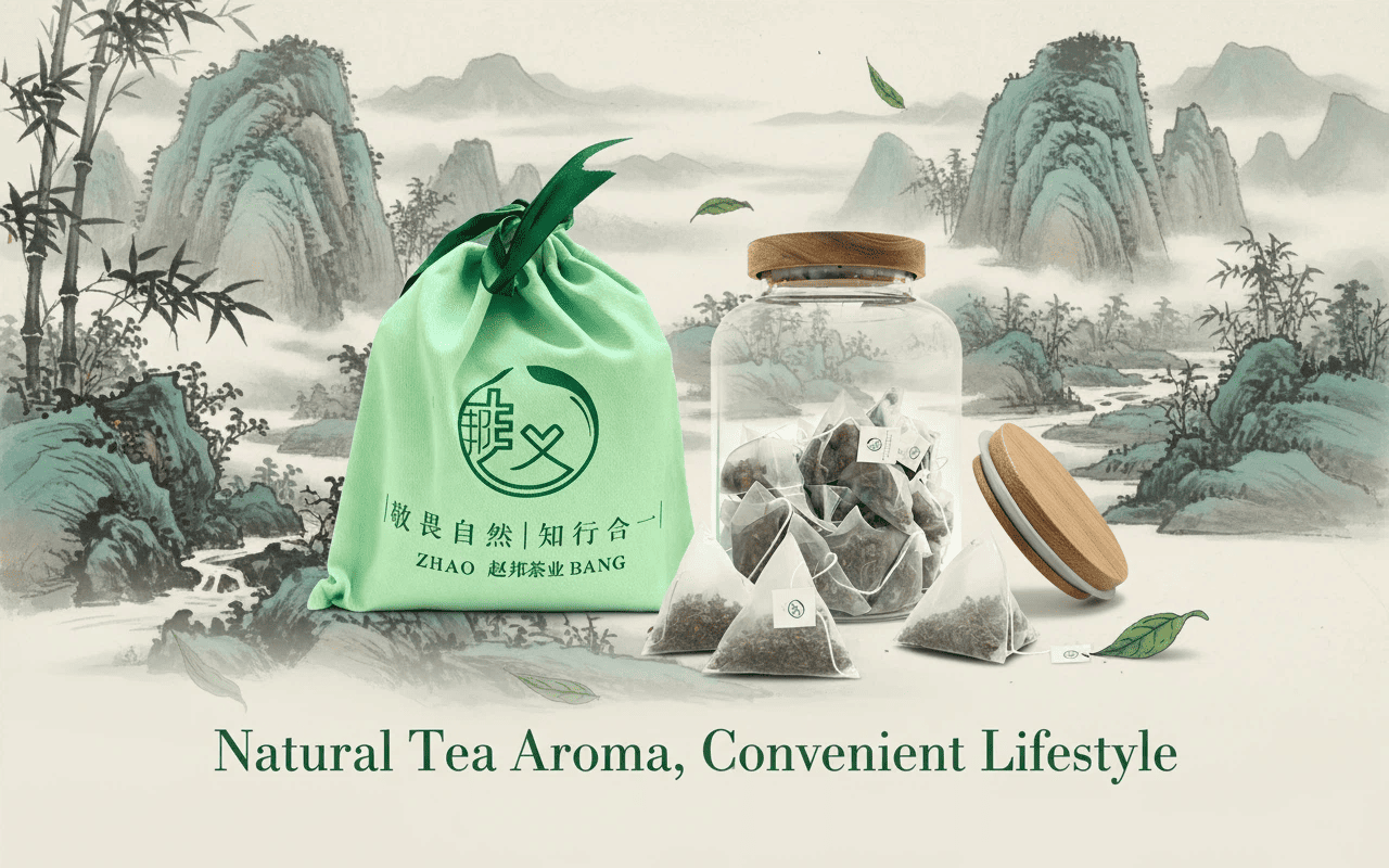individually wrapped bingdao raw pu erh tea sachets