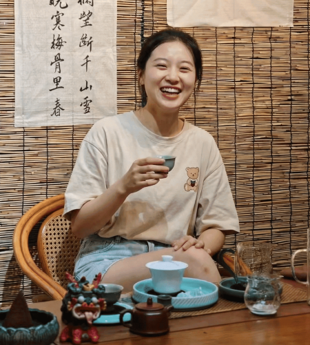 About woman drinking tea cozy moment